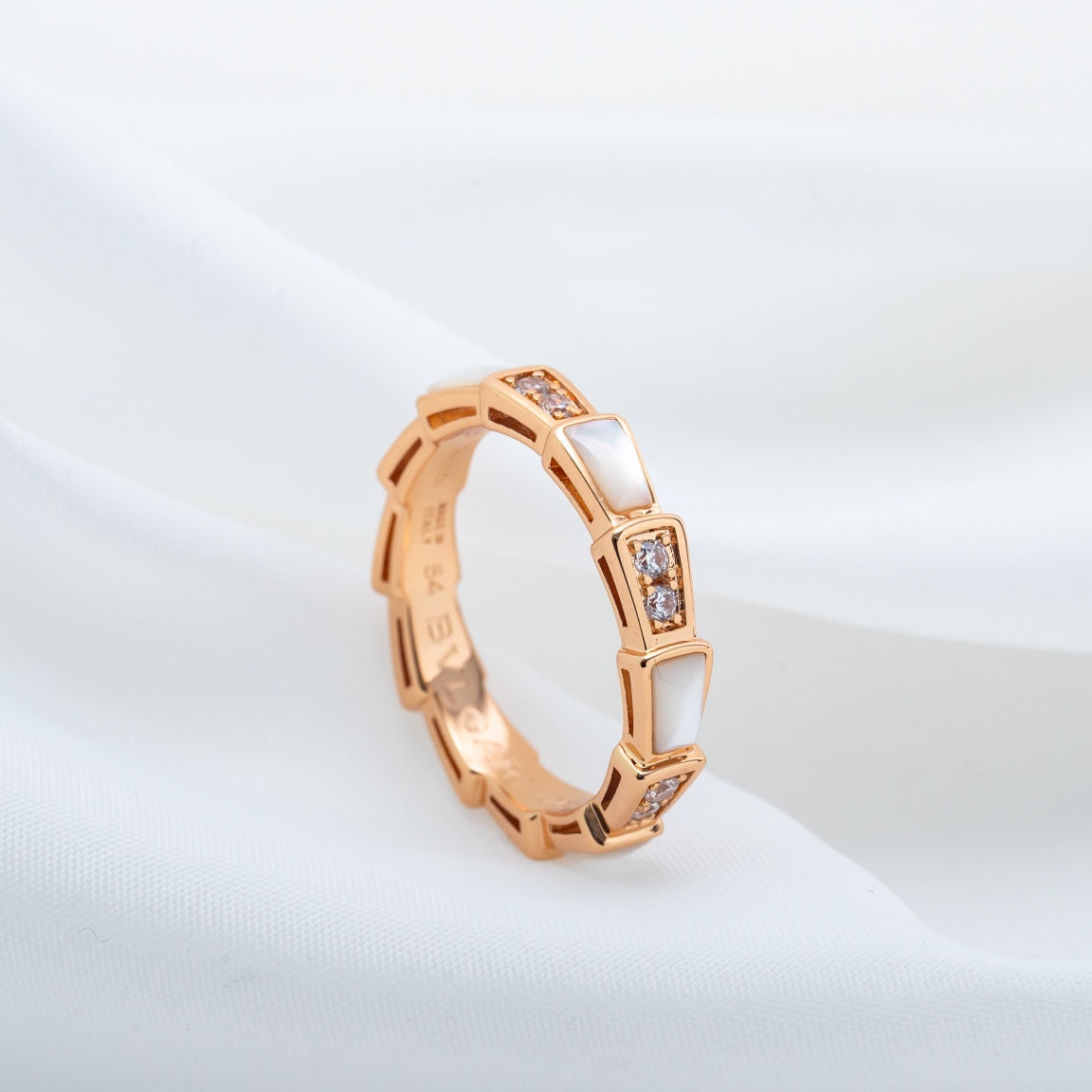 [Polaidi Jewelry]SERPENTI RING PINK GOLD DIAMOND MOP 3MM