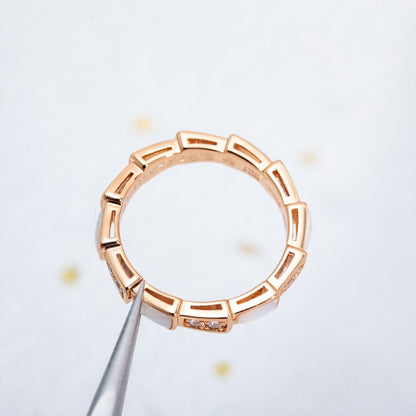 [Polaidi Jewelry]SERPENTI RING PINK GOLD DIAMOND MOP 3MM
