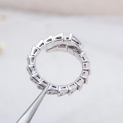 [Polaidi Jewelry]SERPENTI RING SILVER DIAMOND PAVED 4MM