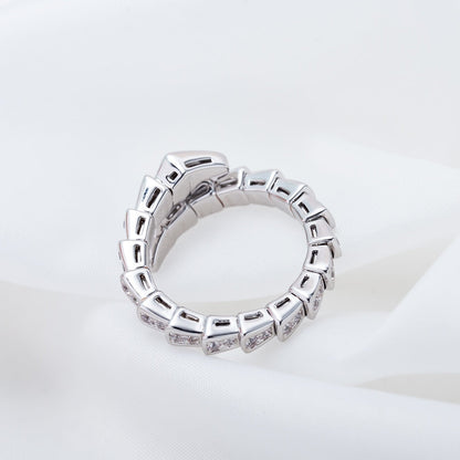[Polaidi Jewelry]SERPENTI RING SILVER DIAMOND PAVED 4MM