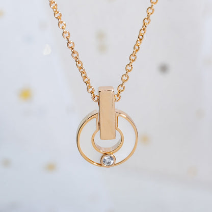 [Polaidi Jewelry]GARI NECKLACE PINK GOLD MOP