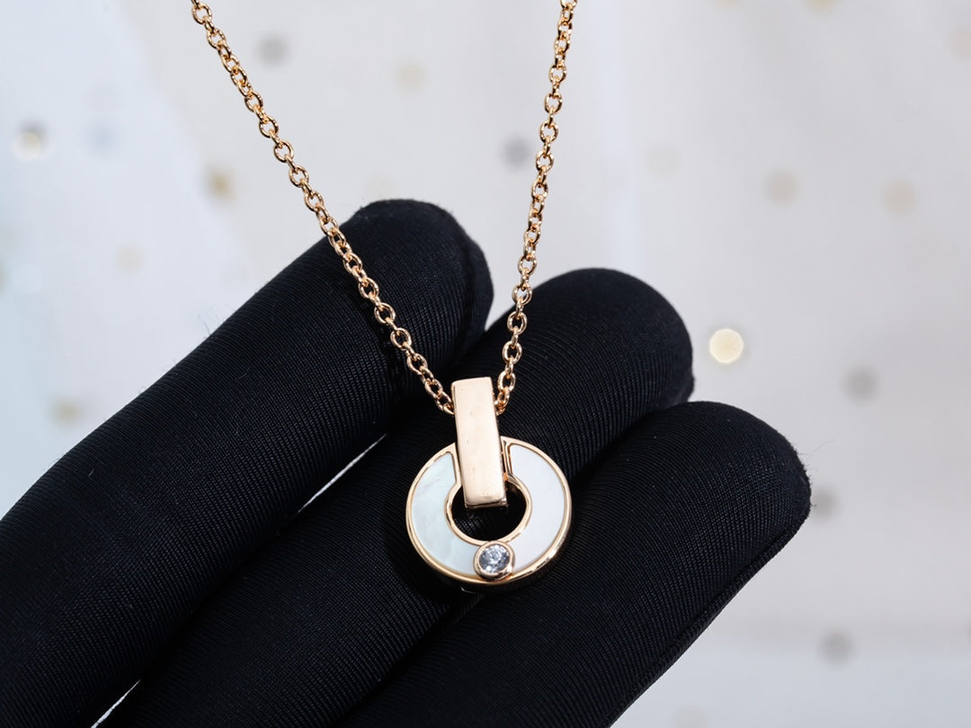 [Polaidi Jewelry]GARI NECKLACE PINK GOLD MOP