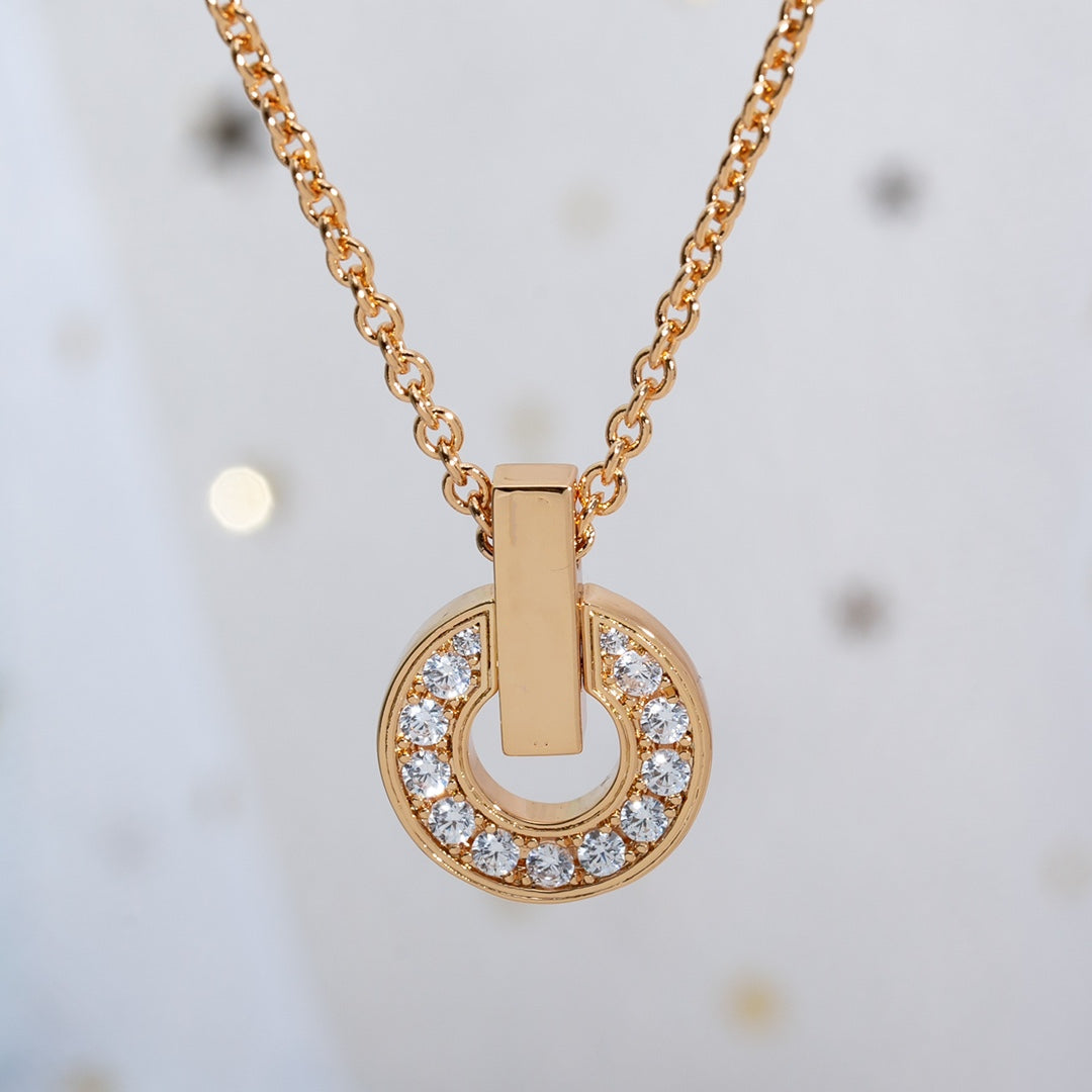 [Polaidi Jewelry]GARI NECKLACE PINK GOLD DIAMOND