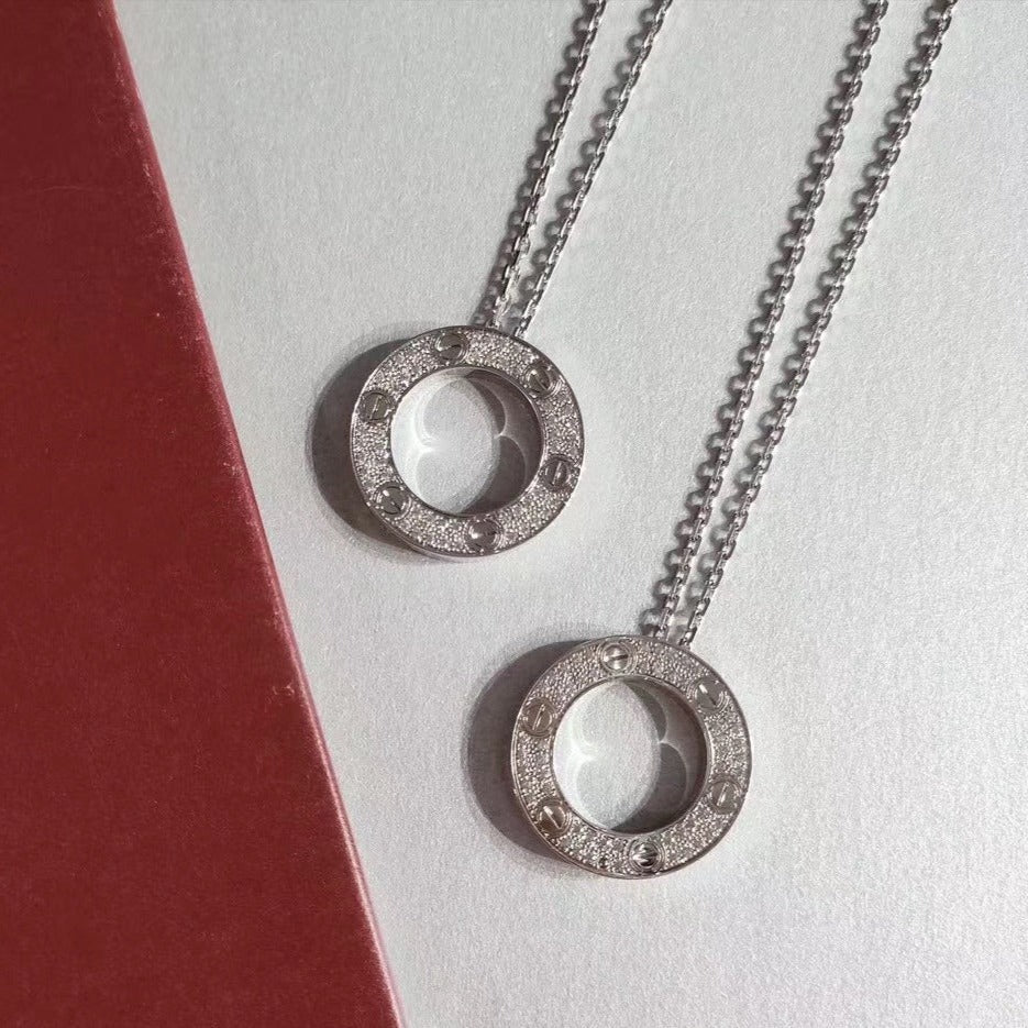 [：Polaidi Jewelry]LOVE NECKLACE ADJUSTABLE SILVER