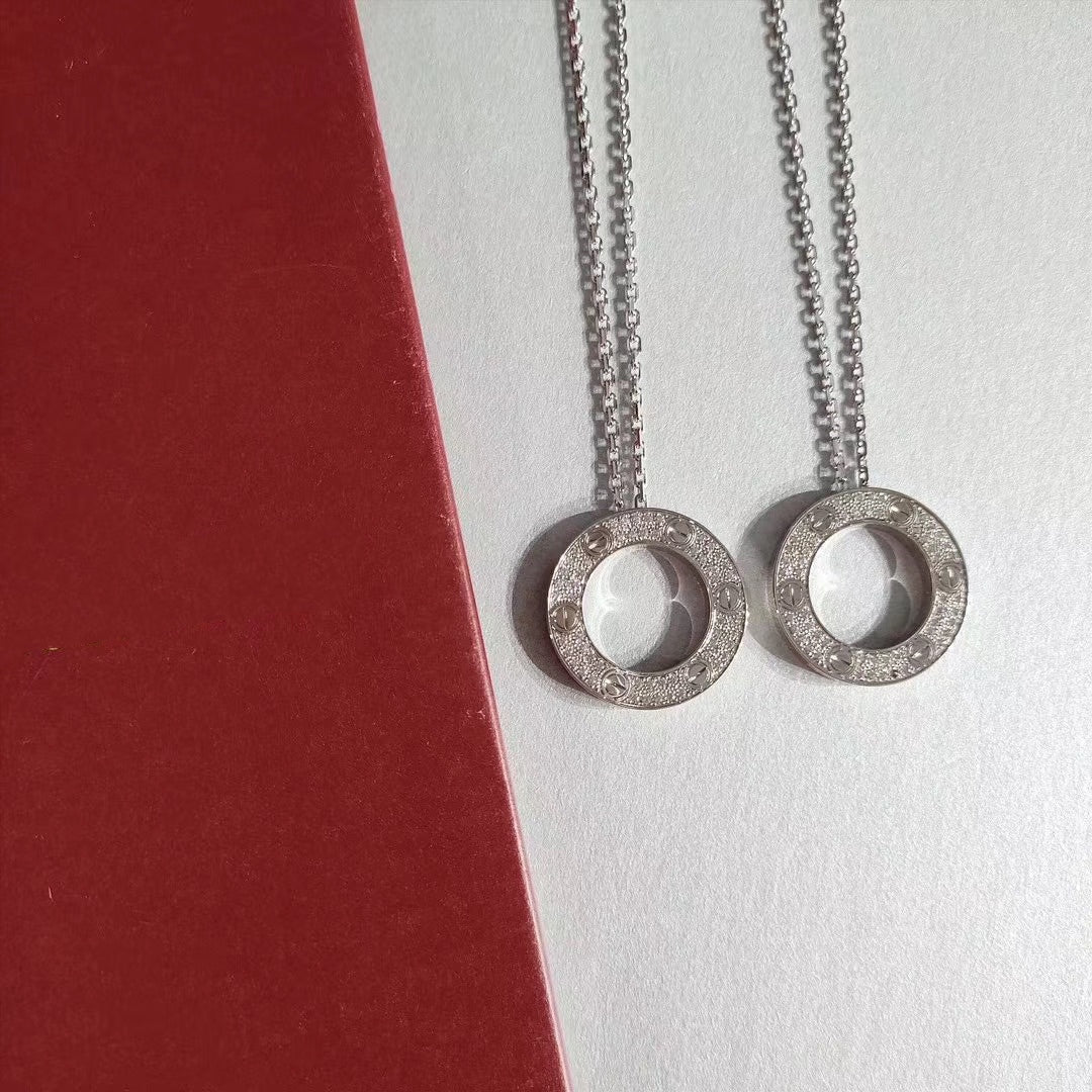 [：Polaidi Jewelry]LOVE NECKLACE ADJUSTABLE SILVER