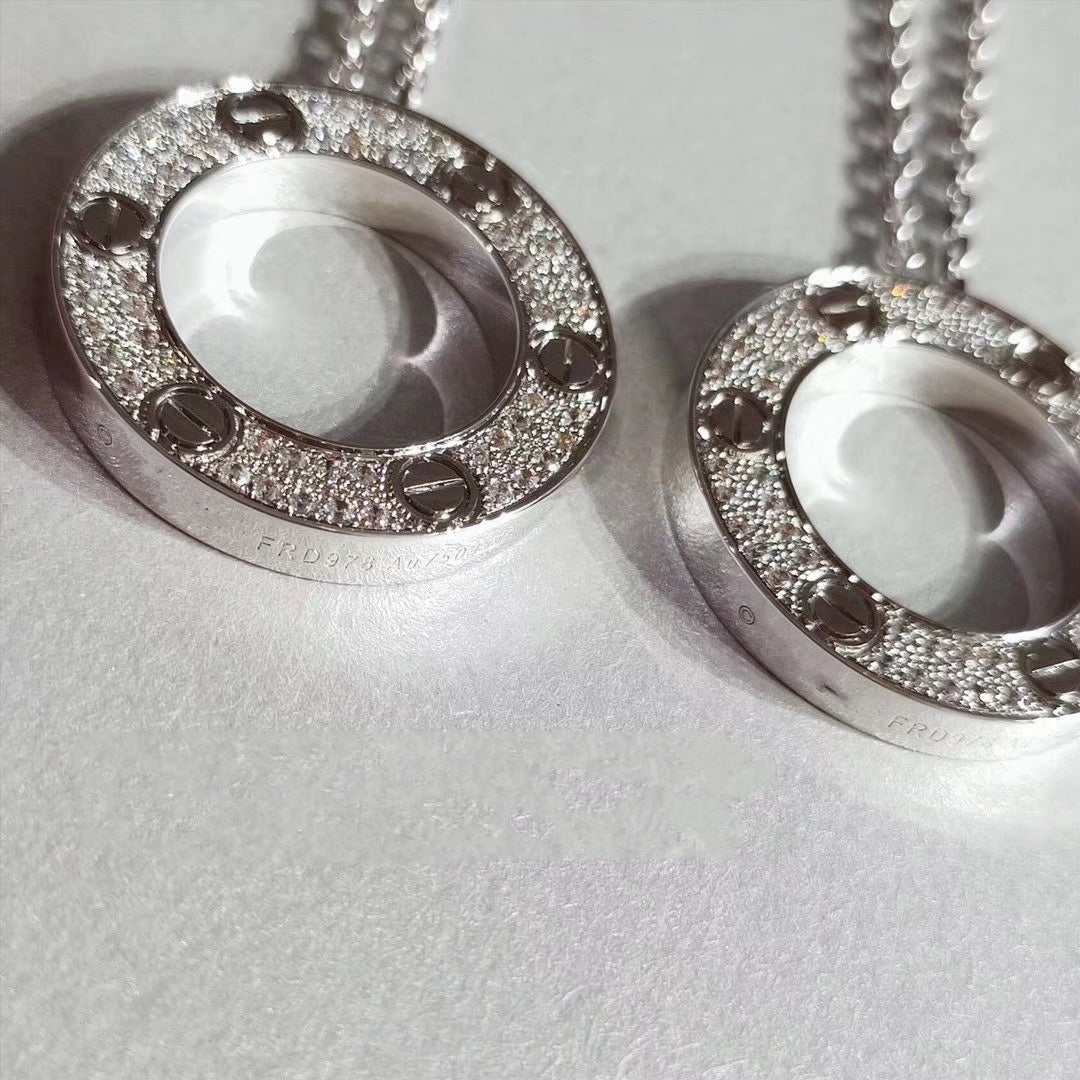 [：Polaidi Jewelry]LOVE NECKLACE ADJUSTABLE SILVER