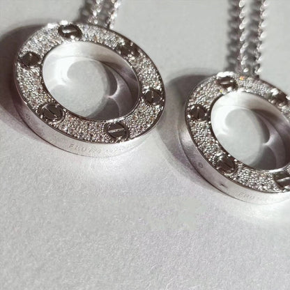 [：Polaidi Jewelry]LOVE NECKLACE ADJUSTABLE SILVER