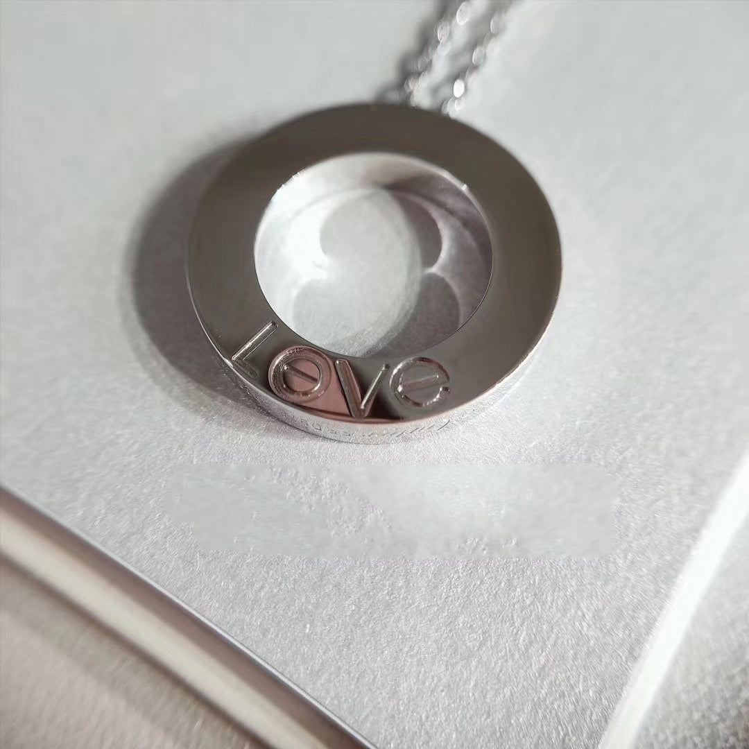 [：Polaidi Jewelry]LOVE NECKLACE ADJUSTABLE SILVER