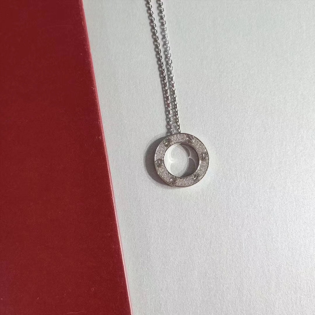 [：Polaidi Jewelry]LOVE NECKLACE ADJUSTABLE SILVER