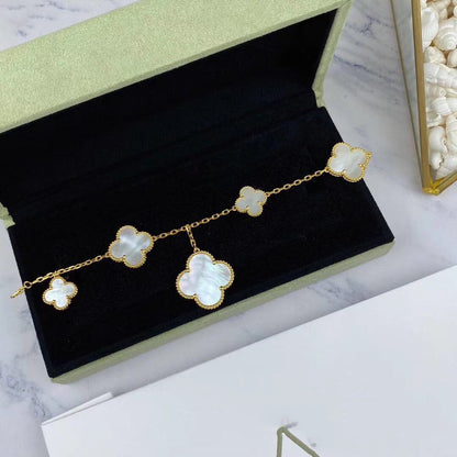 [：Polaidi Jewelry]MAGIC CLOVER MOP GOLD BRACELET 5 MOTIFS