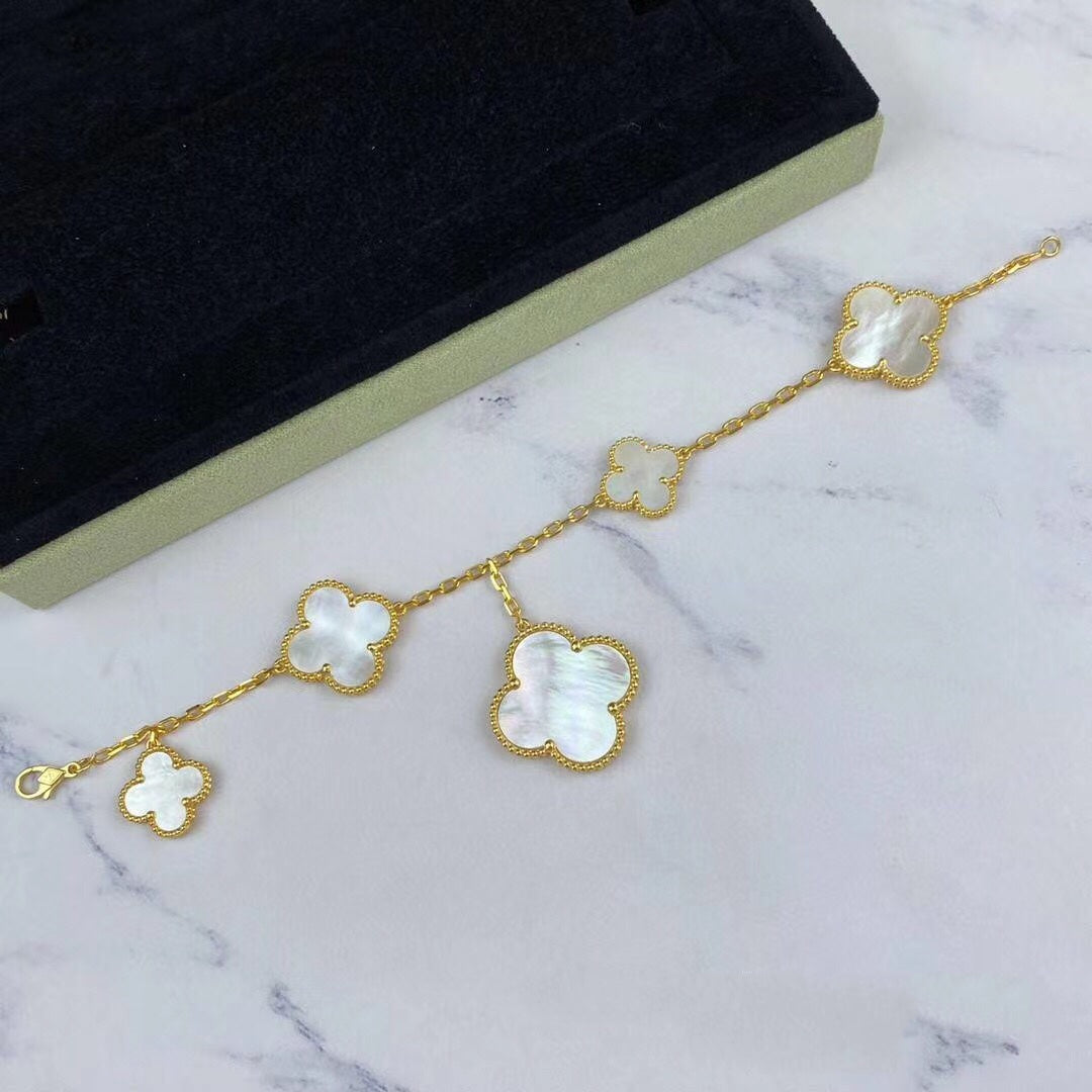 [：Polaidi Jewelry]MAGIC CLOVER MOP GOLD BRACELET 5 MOTIFS