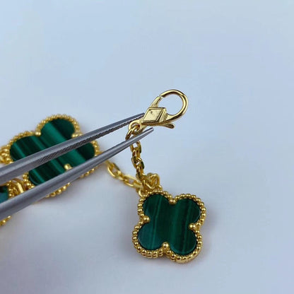 [：Polaidi Jewelry]MAGIC CLOVER MALACHITE GOLD BRACELET 5 MOTIFS