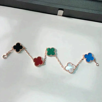 [：Polaidi Jewelry]CLOVER 5 MOTIFS MULTICOLOR  BRACELET