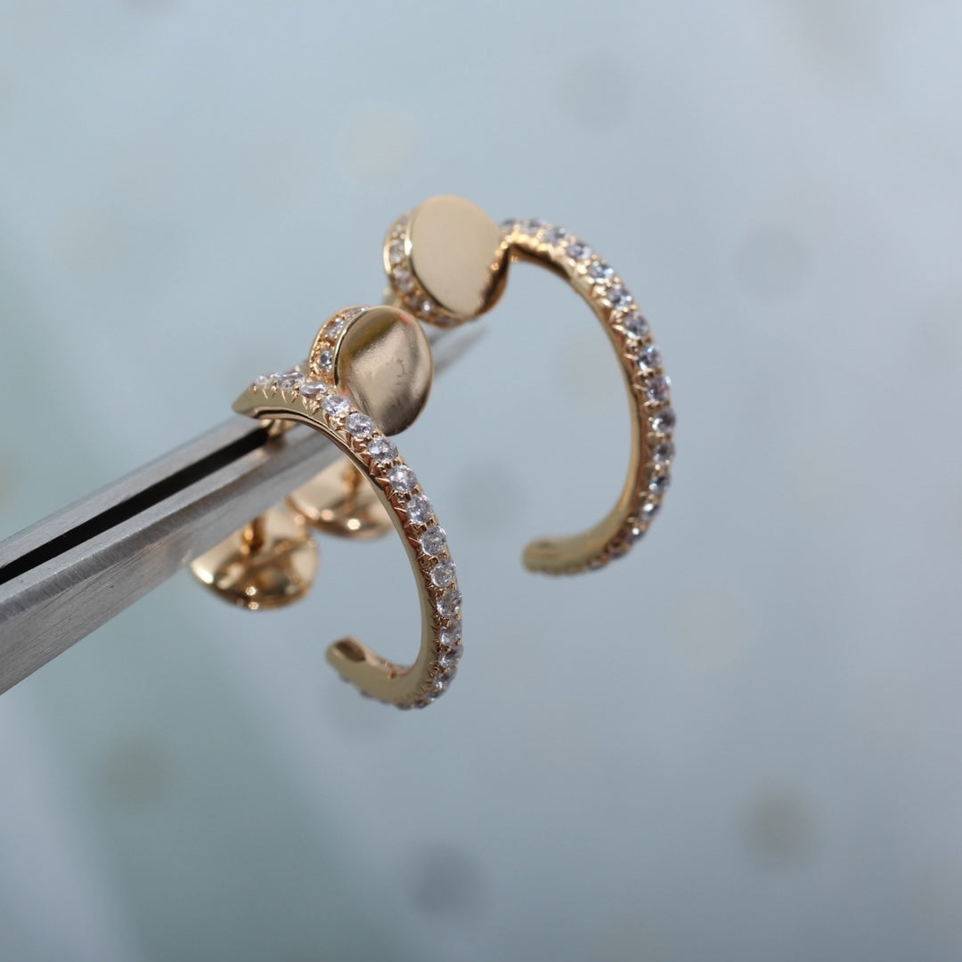[：Polaidi Jewelry]JUSTE EARRINGS 12.75MM PINK GOLD DIAMOND