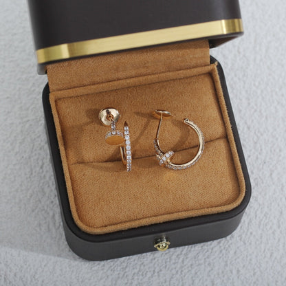 [Polaidi Jewelry]JUSTE EARRINGS 12.75MM PINK GOLD DIAMOND