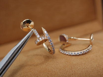 [：Polaidi Jewelry]JUSTE EARRINGS 12.75MM PINK GOLD DIAMOND