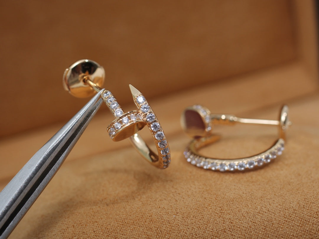 [Polaidi Jewelry]JUSTE EARRINGS 12.75MM PINK GOLD DIAMOND