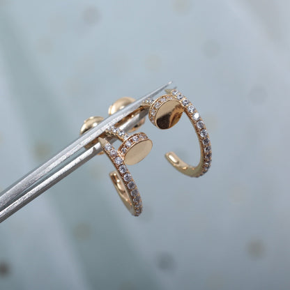 [Polaidi Jewelry]JUSTE EARRINGS 12.75MM PINK GOLD DIAMOND