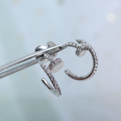 [：Polaidi Jewelry]JUSTE EARRINGS 12.75MM SILVER DIAMOND