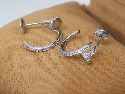[Polaidi Jewelry]JUSTE EARRINGS 12.75MM SILVER DIAMOND