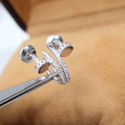 [：Polaidi Jewelry]JUSTE EARRINGS 12.75MM SILVER DIAMOND