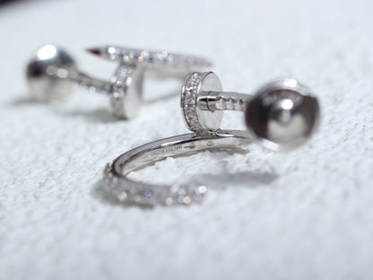 [：Polaidi Jewelry]JUSTE EARRINGS 12.75MM SILVER DIAMOND