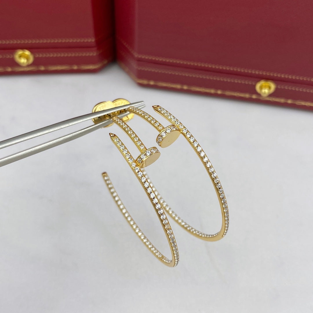 [Polaidi Jewelry]JUSTE EARRINGS FULL DIAMONDS 1.8MM