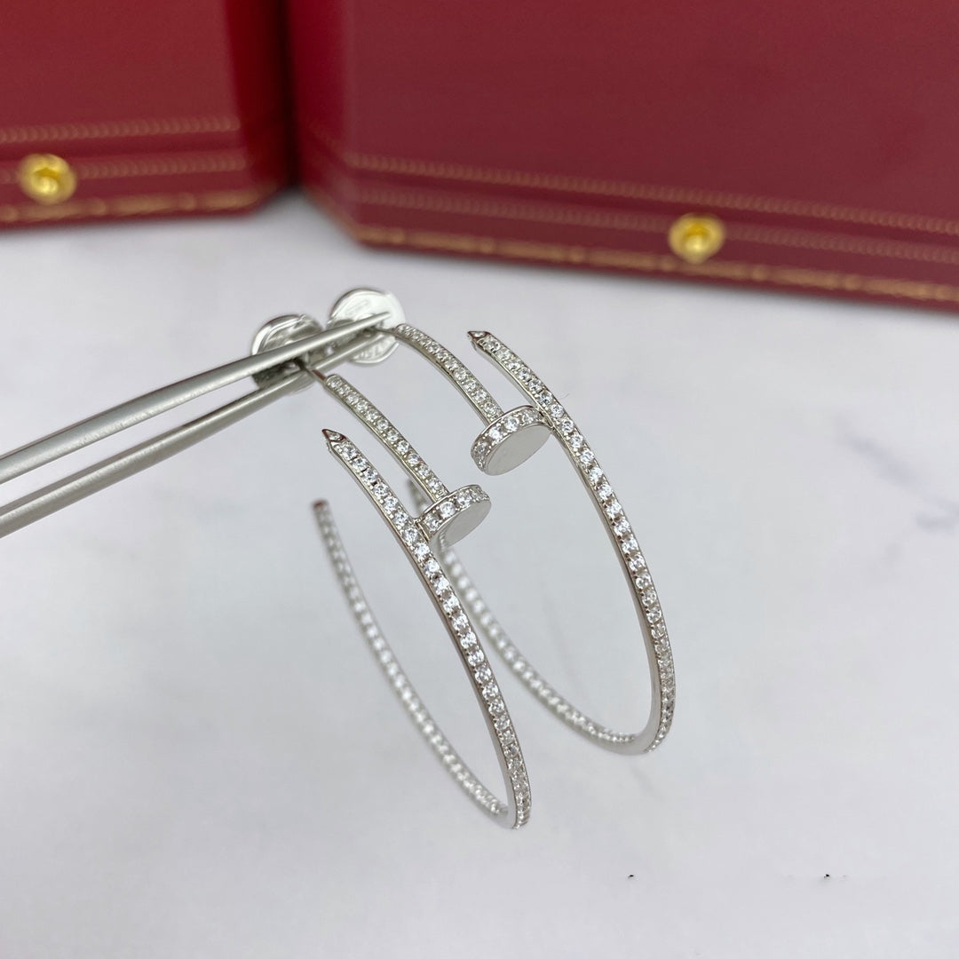 [：Polaidi Jewelry]JUSTE EARRINGS FULL DIAMONDS 1.8MM