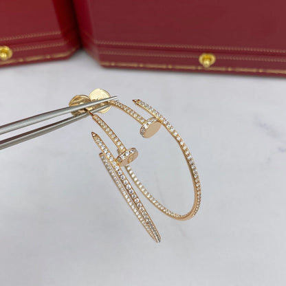 [Polaidi Jewelry]JUSTE EARRINGS FULL DIAMONDS 1.8MM