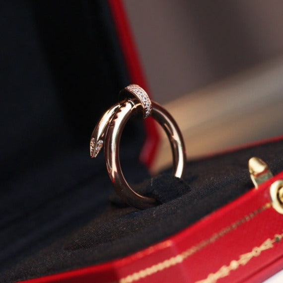 [Polaidi Jewelry]JUSTE RING 2.65MM PINK GOLD DIAMOND
