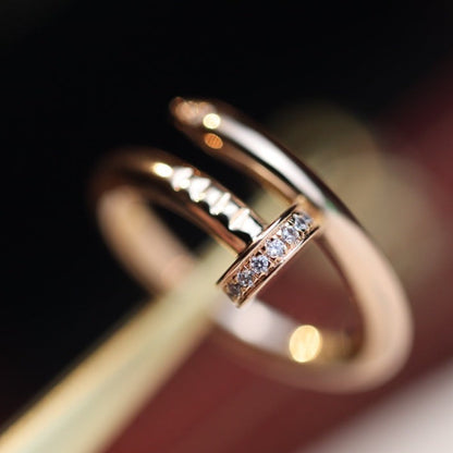 [Polaidi Jewelry]JUSTE RING 2.65MM PINK GOLD DIAMOND