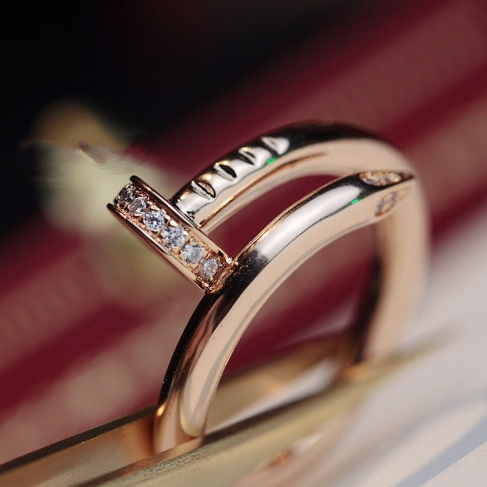 [Polaidi Jewelry]JUSTE RING 2.65MM PINK GOLD DIAMOND