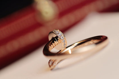 [Polaidi Jewelry]JUSTE RING 2.65MM PINK GOLD DIAMOND