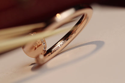 [Polaidi Jewelry]JUSTE RING 2.65MM PINK GOLD DIAMOND