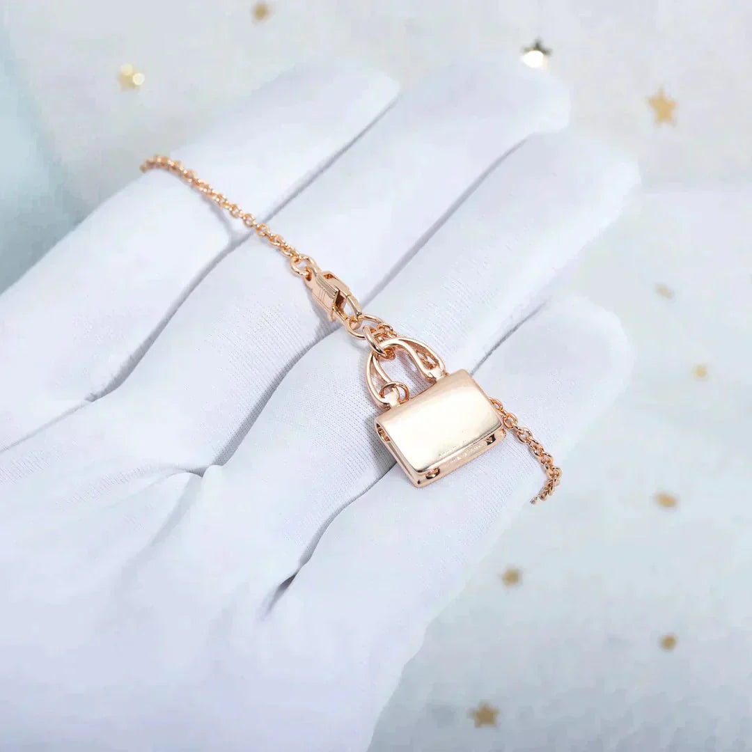 [Polaidi Jewelry]AMULETTE PEDANT ROSE GOLD NECKLACE