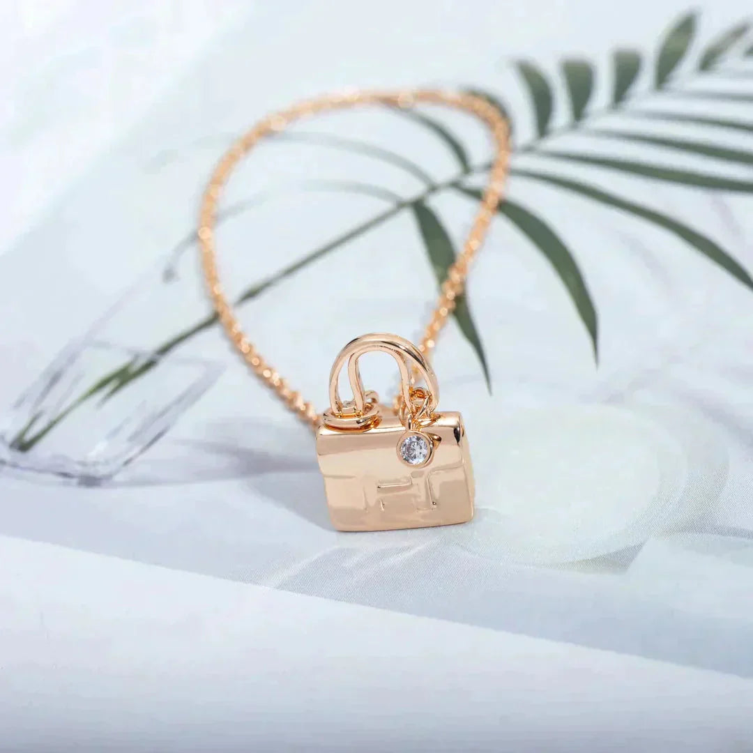[Polaidi Jewelry]AMULETTE PEDANT ROSE GOLD NECKLACE