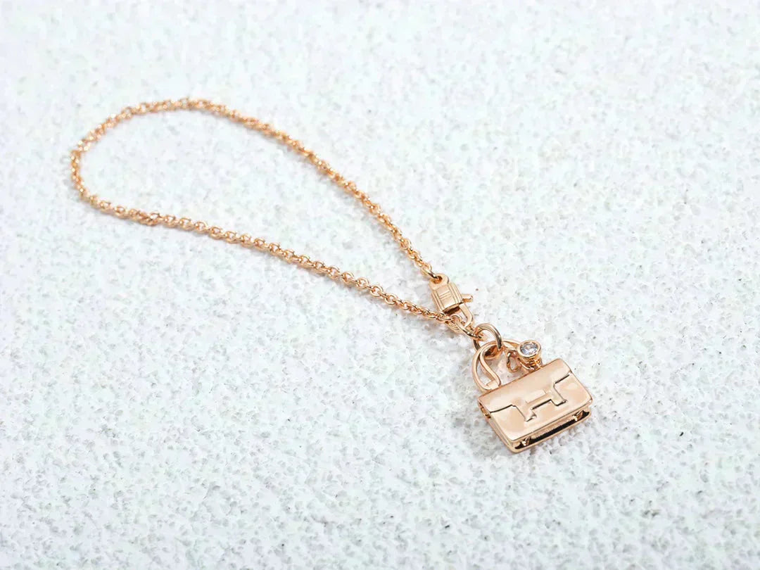 [：Polaidi Jewelry]AMULETTE PEDANT ROSE GOLD NECKLACE