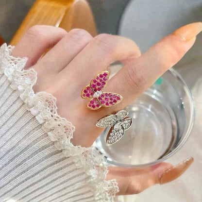 [Polaidi Jewelry]TWIN BUTTERFLY DIAMOND RING