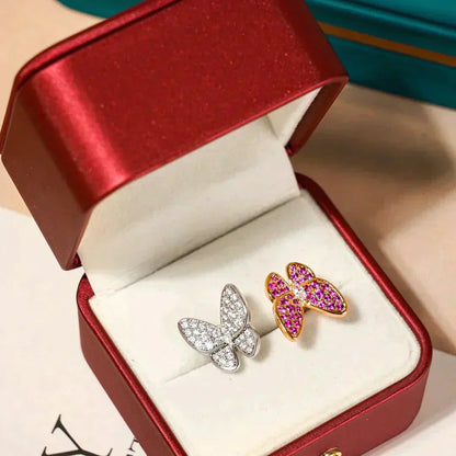 [Polaidi Jewelry]TWIN BUTTERFLY DIAMOND RING