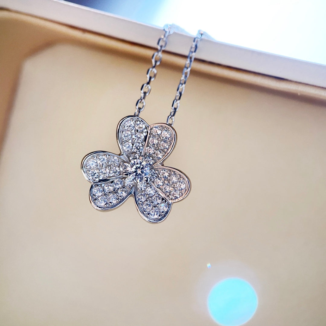 [Polaidi Jewelry]CLOVER DIAMOND NECKLACE SILVER