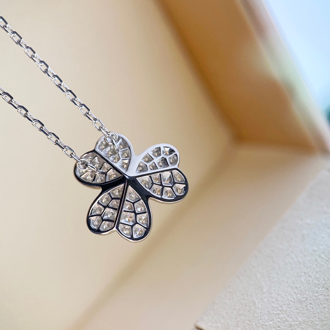 [Polaidi Jewelry]CLOVER DIAMOND NECKLACE SILVER