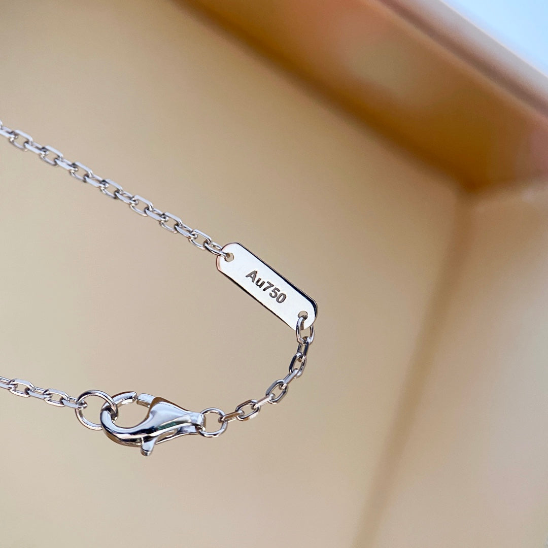 [：Polaidi Jewelry]CLOVER DIAMOND NECKLACE SILVER
