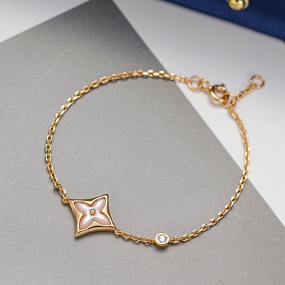 [Polaidi Jewelry]STAR 1 DIAMOND PINK GOLD BRACELET