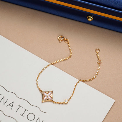 [Polaidi Jewelry]STAR 1 DIAMOND PINK GOLD BRACELET