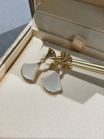 [Polaidi Jewelry]DREAM MOP 1 DIAMOND EARRINGS
