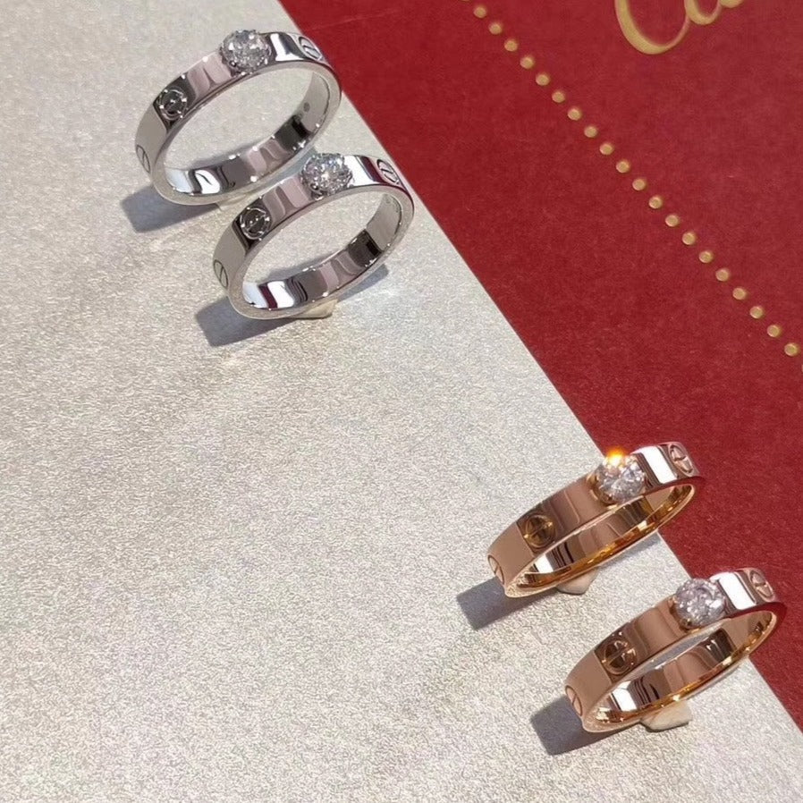 [Polaidi Jewelry]LOVE RING 3.6MM 1 BIG DIAMOND