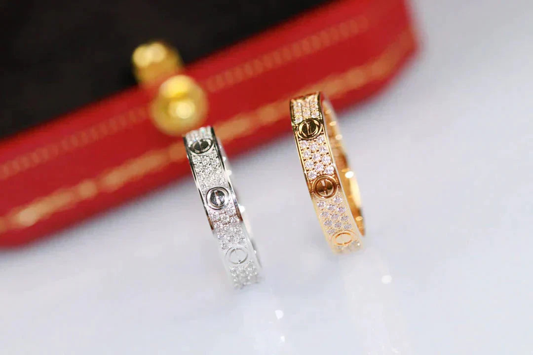 [Polaidi Jewelry]LOVE RING 3.6MM DIAMOND PAVED
