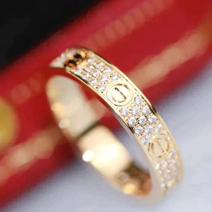 [：Polaidi Jewelry]LOVE RING 3.6MM DIAMOND PAVED