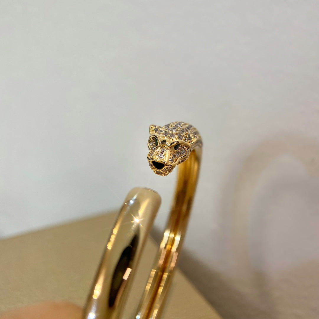 [Polaidi Jewelry]PANTHERE GOLD DIAMOND OPEN BRACELET