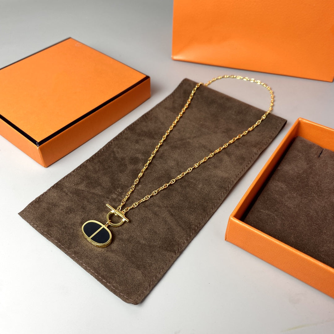 [Polaidi Jewelry]CHAINE VERSO BLACK CERAMIC NECKLACE